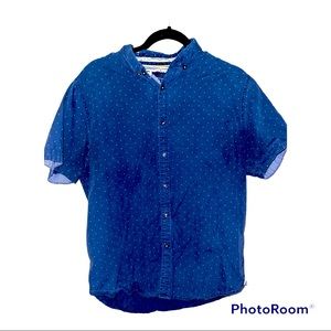 Denim and Flower Casual Button Up